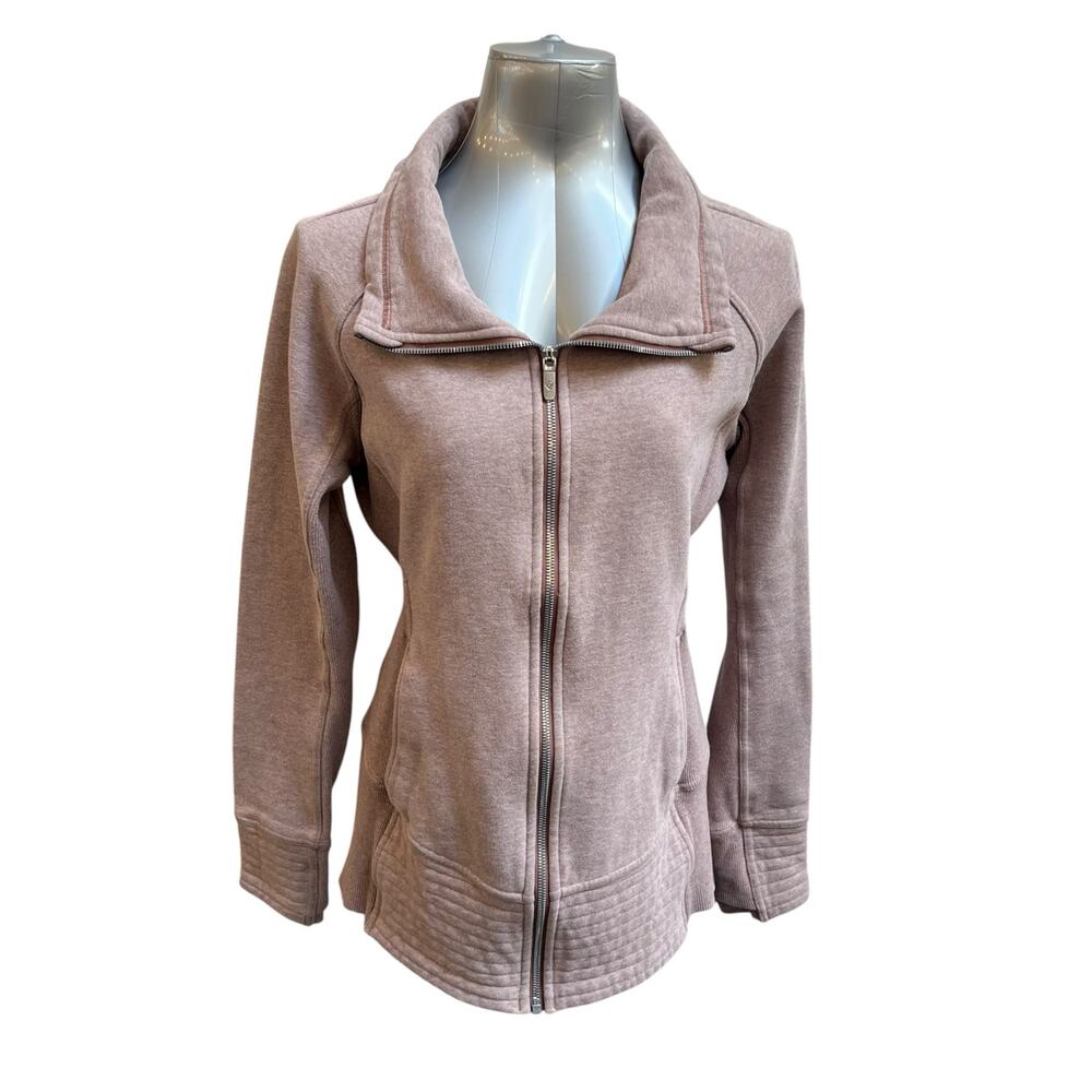 Lululemon Size 10 Muted Brown Full Zip Funnel Neck Athletic Jacket